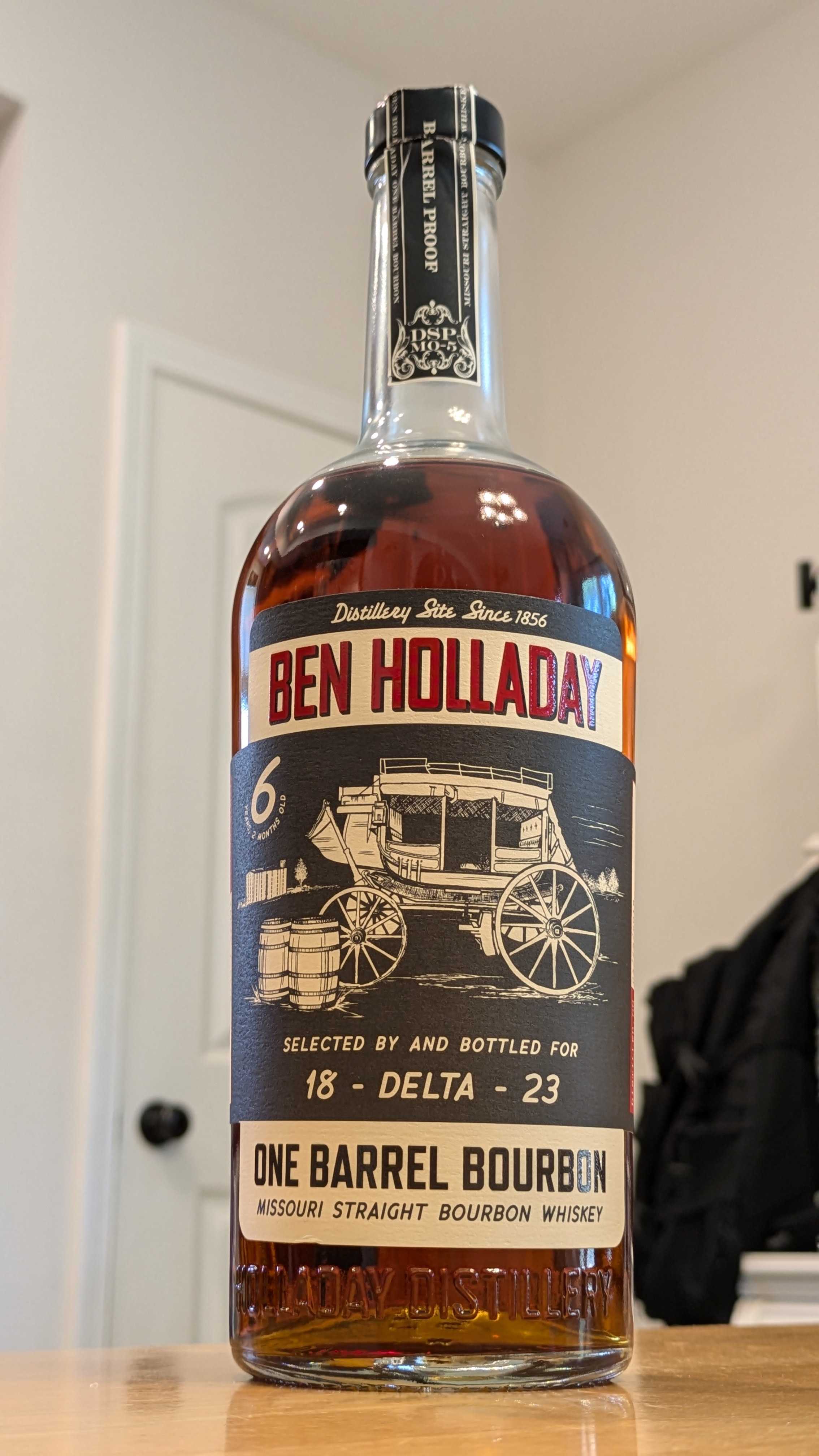 Ben Holladay One Barrel Bourbon Missouri Straight Bourbon Whiskey Selected By 18 - Delta - 23