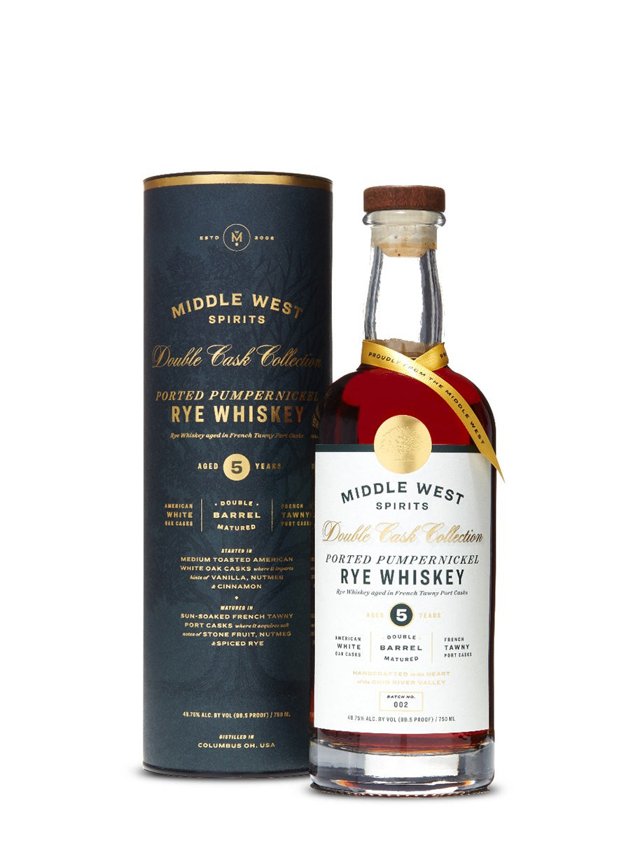 Middle West Spirits Double Cask Collection Ported Pumpernickel Rye Whiskey 5 Years