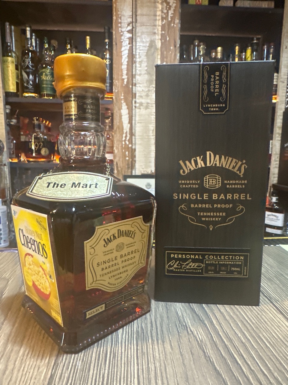 Jack Daniel’s Single Barrel Barrel Proof Private Collection 126.1 Proof-Eldridge Mart Honey Nut Cheerios